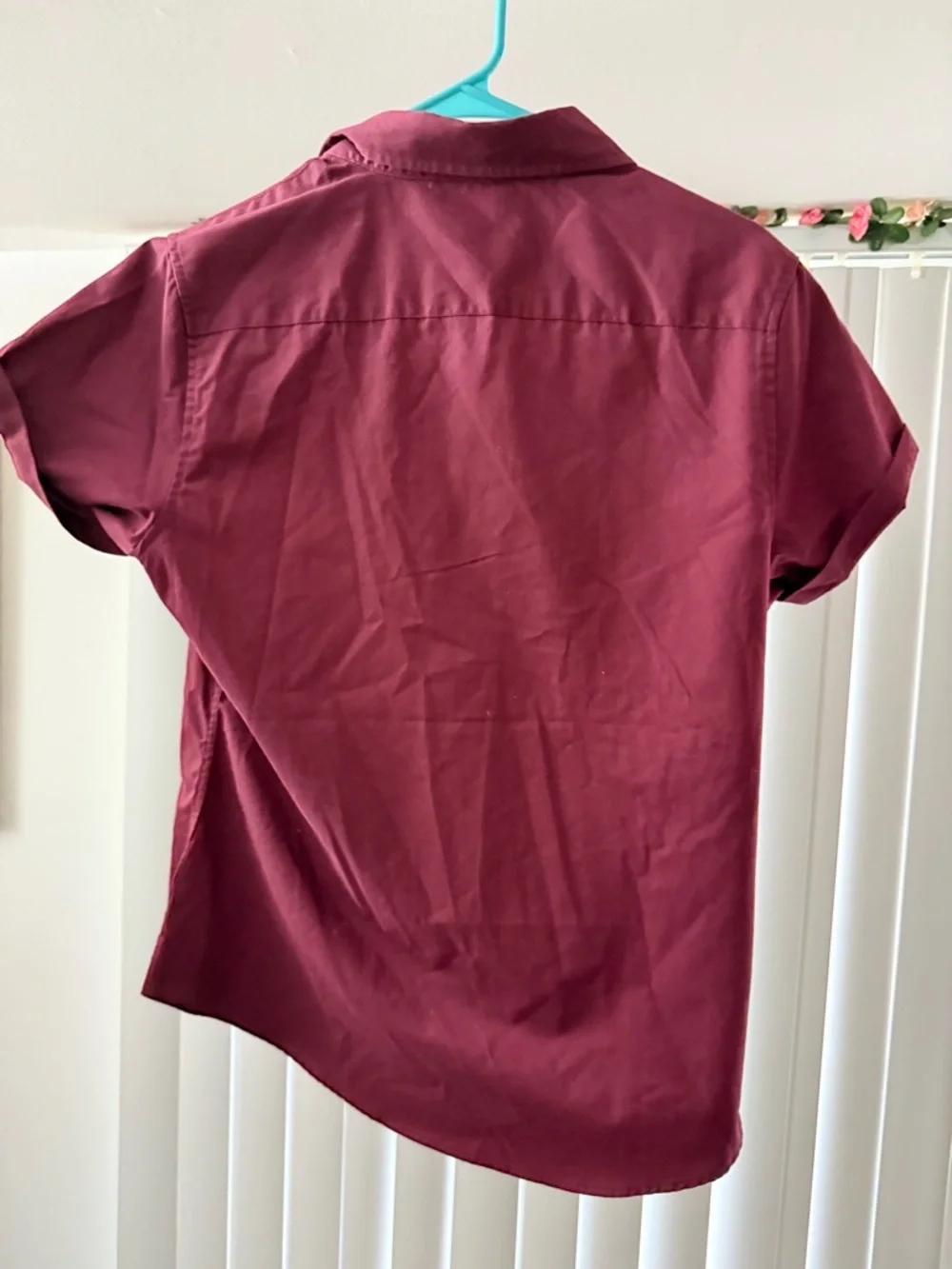 Androgynous Fox SWIFT FOX TWILL BUTTON UP Red Fox Burgundy Size Medium - Picture 4 of 6